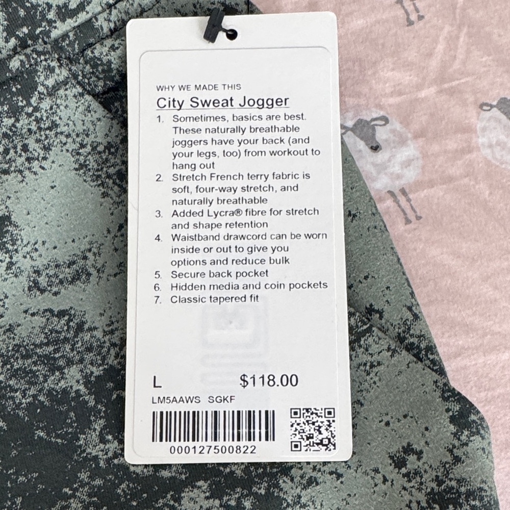 lululemon athletica City Sweat Jogger - Black and Gray - Picture 2 of 3